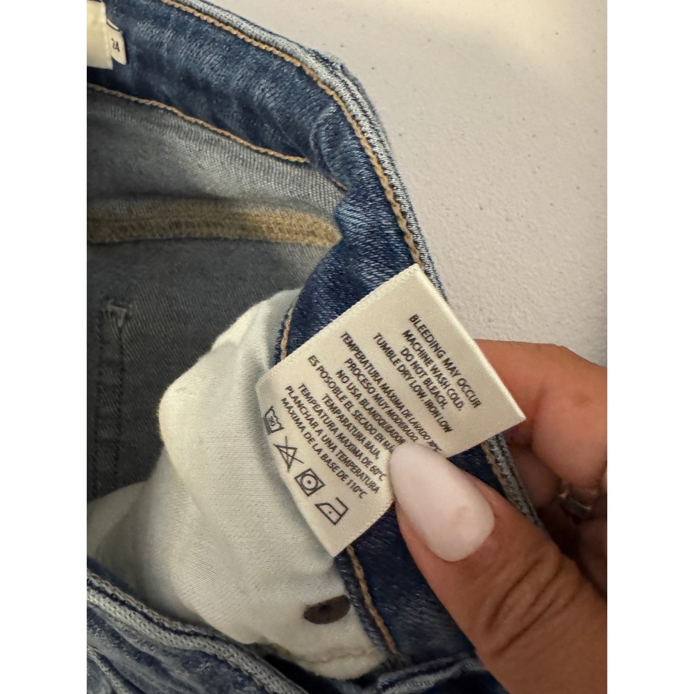 Hidden Jeans High Waisted Wide Leg Distressed Raw Hem Denim HD3136C-DK Blue bb - Picture 4 of 9